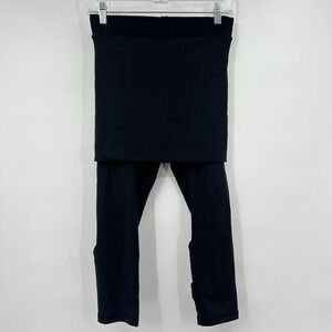 Lululemon Wunder Under Roll Down Size 6 Black Full-On Luon Crop Leggings W5I23S